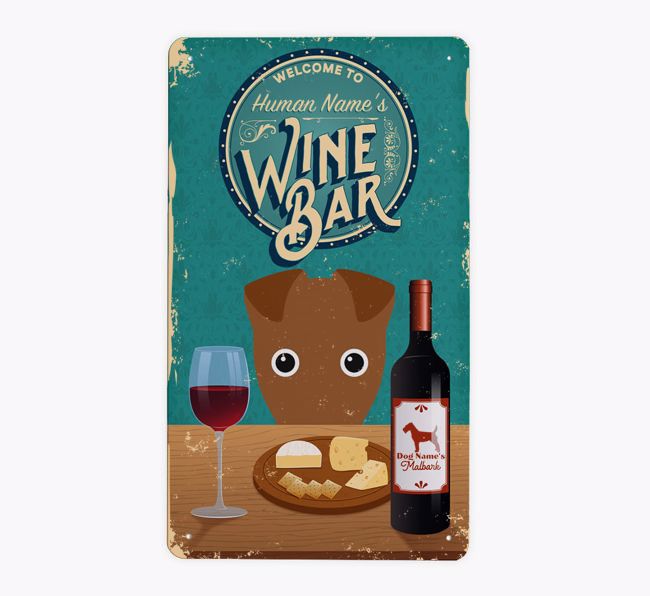 Wine Bar: Personalized {breedFullName} Metal Sign